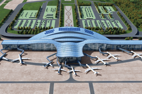 ”兰州中川机场二期扩建工程航站楼“